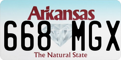 AR license plate 668MGX