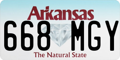 AR license plate 668MGY