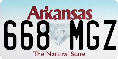 AR license plate 668MGZ