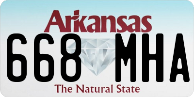 AR license plate 668MHA