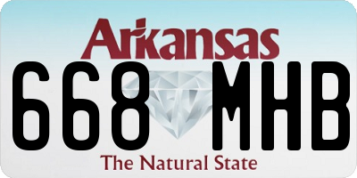 AR license plate 668MHB