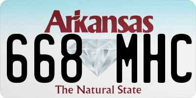 AR license plate 668MHC