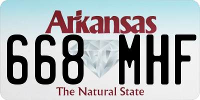 AR license plate 668MHF
