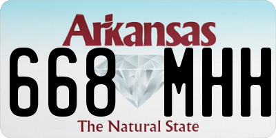 AR license plate 668MHH