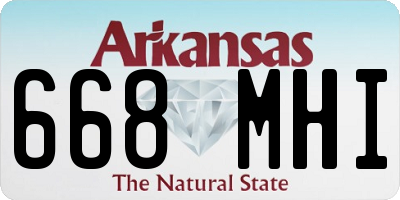 AR license plate 668MHI