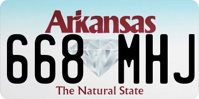 AR license plate 668MHJ