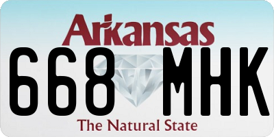 AR license plate 668MHK
