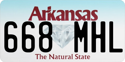 AR license plate 668MHL