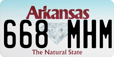 AR license plate 668MHM