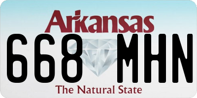 AR license plate 668MHN