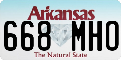AR license plate 668MHO