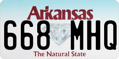 AR license plate 668MHQ