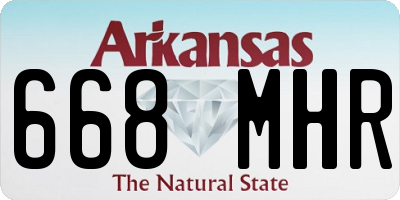 AR license plate 668MHR