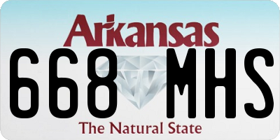 AR license plate 668MHS