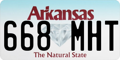 AR license plate 668MHT