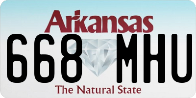 AR license plate 668MHU