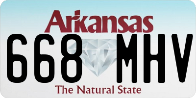 AR license plate 668MHV