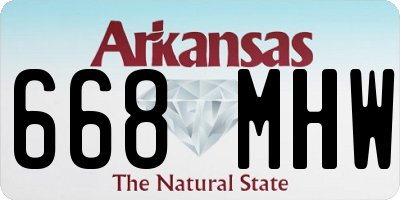 AR license plate 668MHW