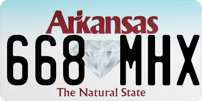 AR license plate 668MHX
