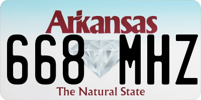 AR license plate 668MHZ