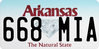 AR license plate 668MIA
