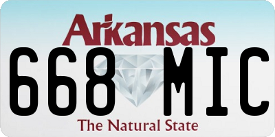 AR license plate 668MIC