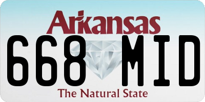 AR license plate 668MID