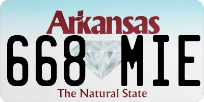 AR license plate 668MIE