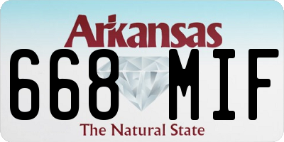 AR license plate 668MIF