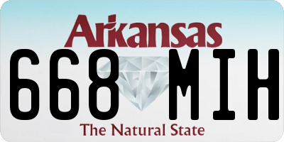AR license plate 668MIH