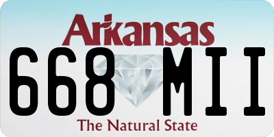 AR license plate 668MII