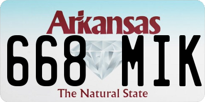 AR license plate 668MIK