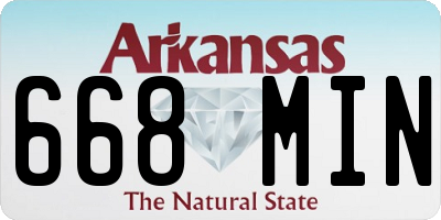 AR license plate 668MIN