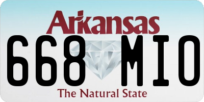 AR license plate 668MIO