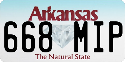 AR license plate 668MIP