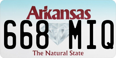 AR license plate 668MIQ
