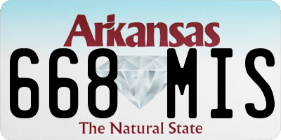 AR license plate 668MIS