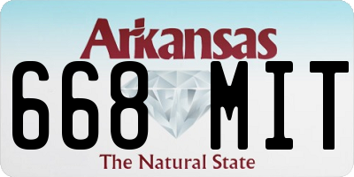AR license plate 668MIT