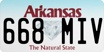 AR license plate 668MIV