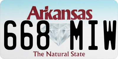 AR license plate 668MIW