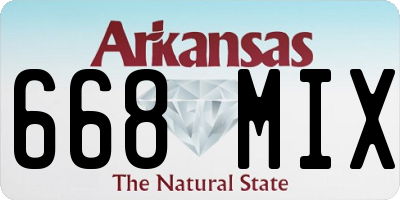 AR license plate 668MIX