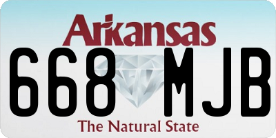 AR license plate 668MJB