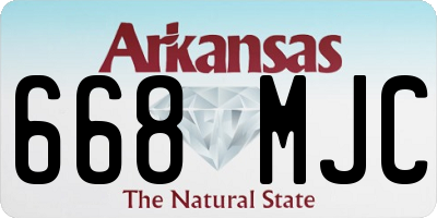 AR license plate 668MJC