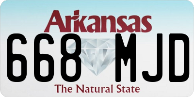 AR license plate 668MJD