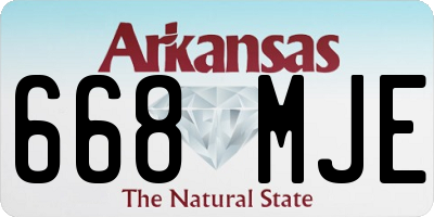 AR license plate 668MJE