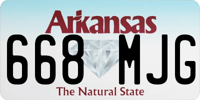 AR license plate 668MJG