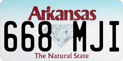 AR license plate 668MJI