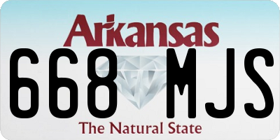AR license plate 668MJS