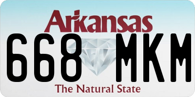 AR license plate 668MKM
