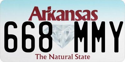 AR license plate 668MMY